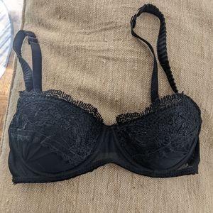 Mimi Holliday Size 30D Underwire Black Lace Bra